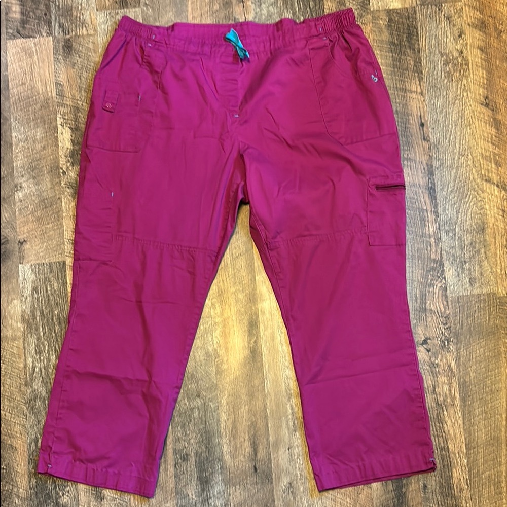 Butter Soft Modern Fit Plus Pink Scrub Bottoms. Size 2X Petite.